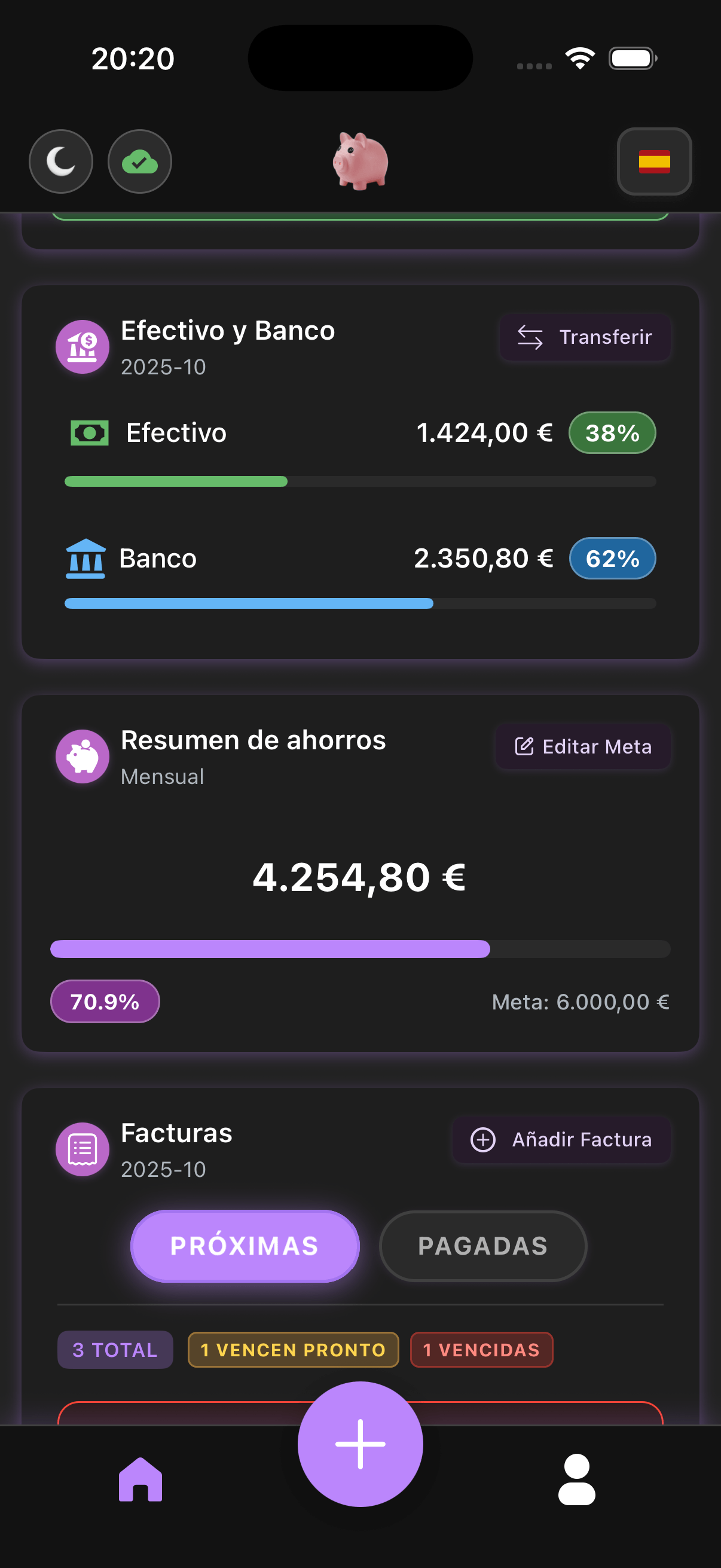 Metas de Ahorro y Seguimiento de Progreso